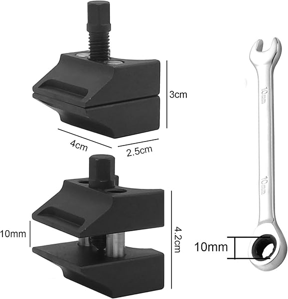 ANBOO Écarteur de Fusée de Direction à Moyeu Fendu de Jambe de Suspension, Écarteur Amortisseur à Double Tête pour Voiture, Outillage mecanique Auto avec 1 clé à Fourche effilée - 2