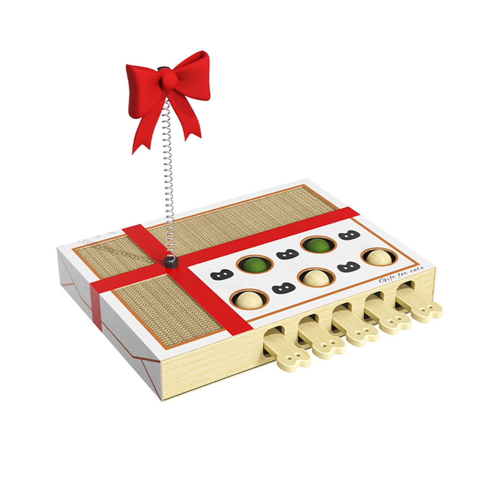 Activity Box Design interattivo a prova di masticazione struttura include tiragraffi per gattini curiosi giocattolo arricchimento gatti in feltro