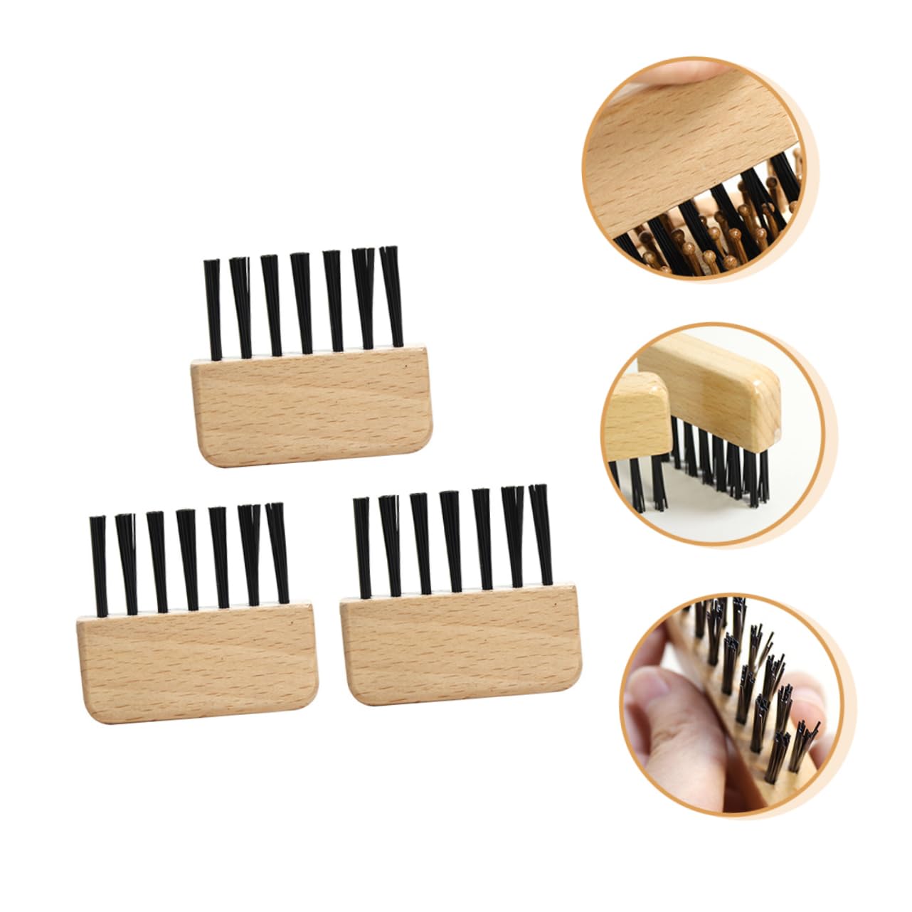 FRCOLOR Comb Hair Remover Comb Hair Cleaner Brush Set of 3 Travel-friendly Material