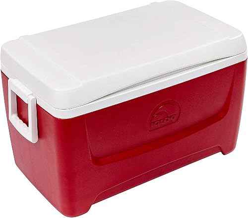 Igloo Island Breeze - Enfriador de 48 cuartos de galón, color rojo lava