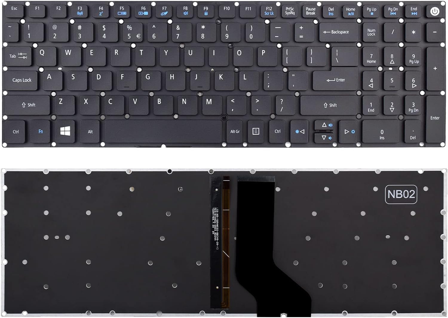 Wefly Laptop Keyboard Compatible for Acer Aspire 3 A315-21 A315-31
