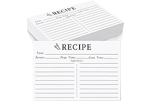 100 Count Recipe Cards 3x5 White: The Perfect Recipe Organizer for Your Kitchen
