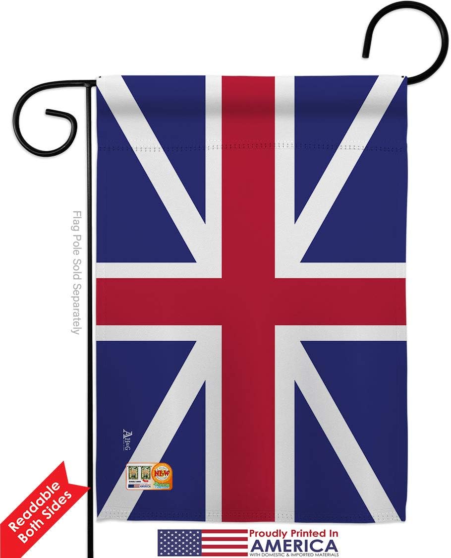 British Union Garden Flag Set Wall Hanger Regional Nationality Nation International World Country Particular Area Small Decorative Gift Yard House Banner Double-Sided Made In USA 13 X 18.5