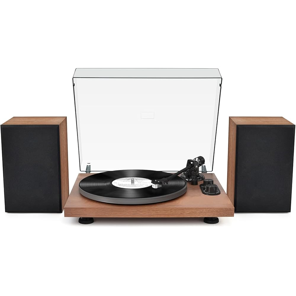 32/mo Finance Vinyl Record Player with 40W Bookshelf Speakers