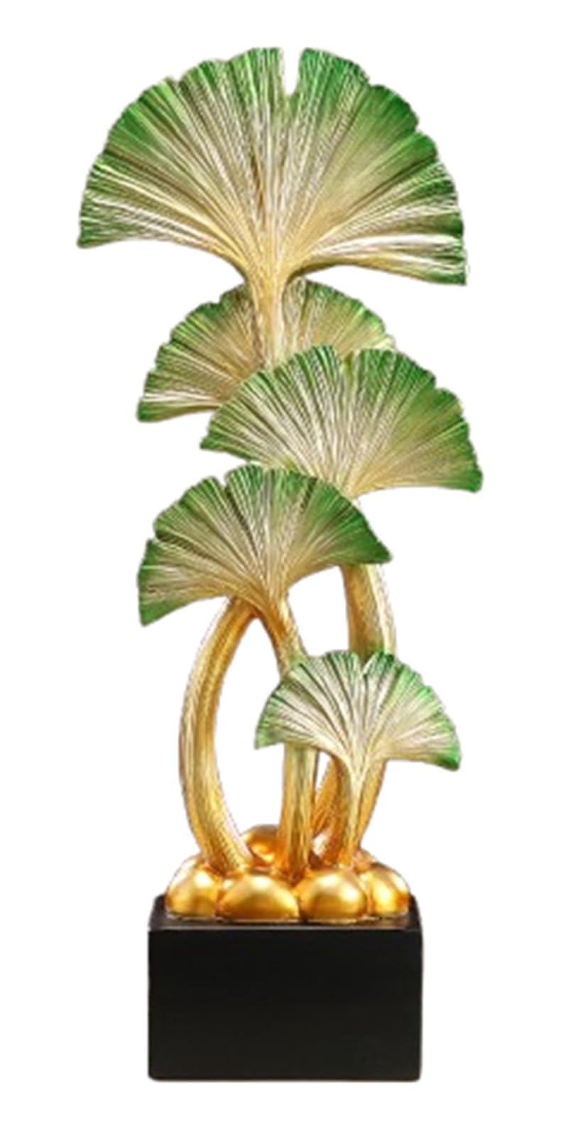 NHDVDVAV Modern Large Ginkgo Leaf Desktop Decoration Statue for Living Room