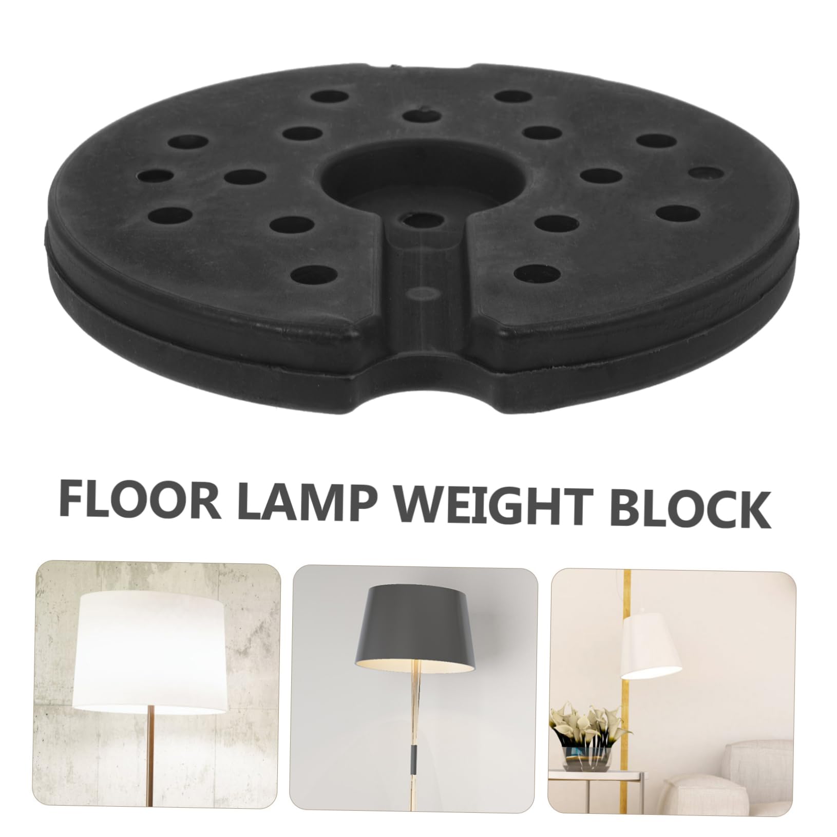 Gatuida Schwerer Lampensockel für Tisch Stehlampen Stabiler Lampensockel Robustes Zubehör für Schreibtischlampe und Bodenlampe Kompakte Basis