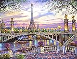 LANDFAIR Diamond Painting Kits - 15x20 inch Round Full Drill Paris Memories Diamond Art Kits for Adults