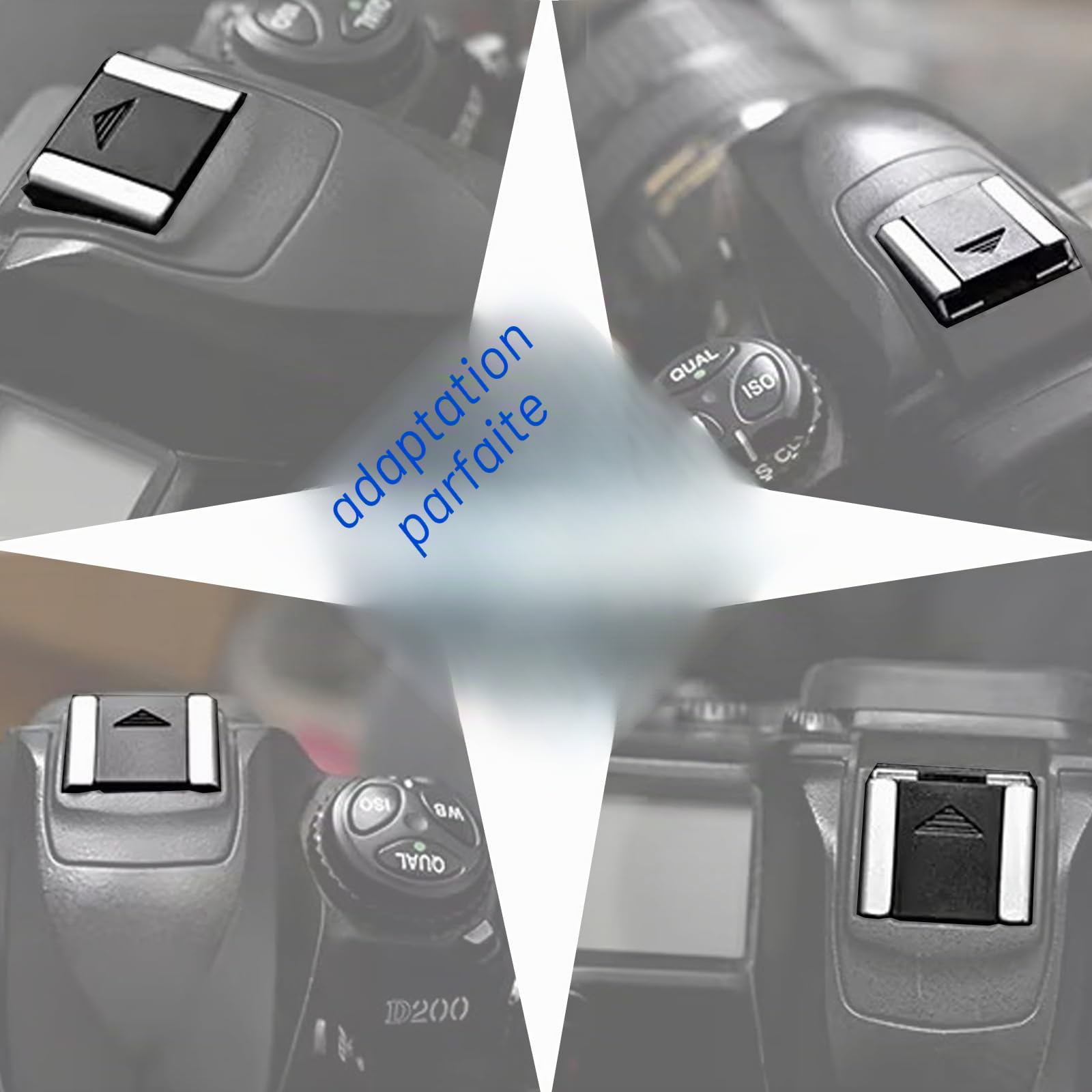 Couvre-griffe flash appareil photo (lot de 4) – Compatible Canon EOS R5, R6, R, RP, 5D IV/III, 6D II, 7D II, M50, Rebel T8i/T7i – Protège de la poussière, l’humidité et les chocs