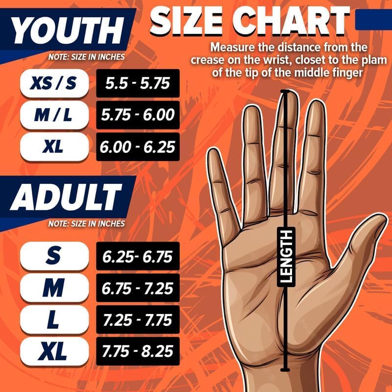 Premium Football Gloves for Kids Youth & Adults-Premium Sticky Receiver with Adaptive Fit Technology-Ultra-Grip Performance - Image 5