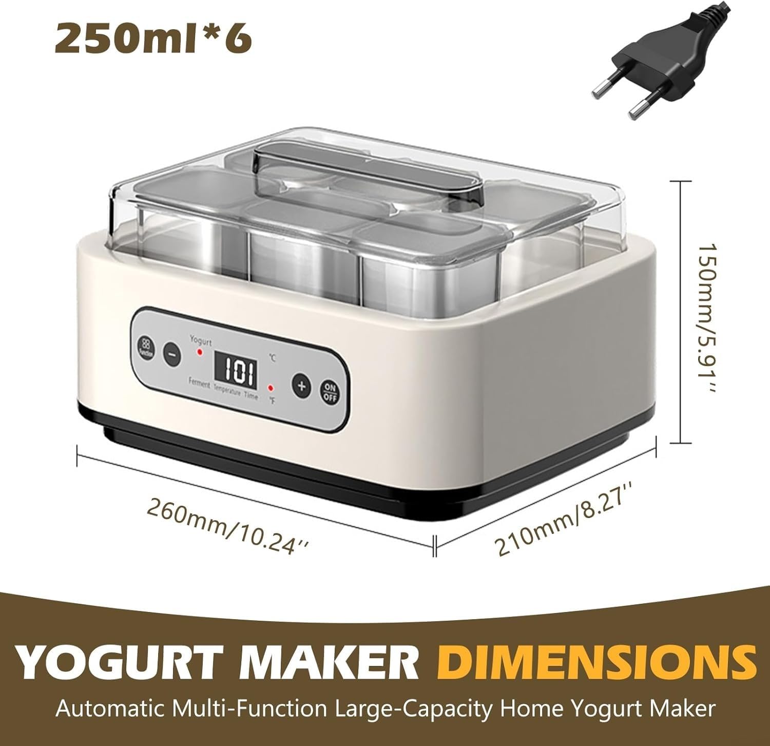Yogurtiera Automatica 1.5L con Timer e Controllo Temperatura
