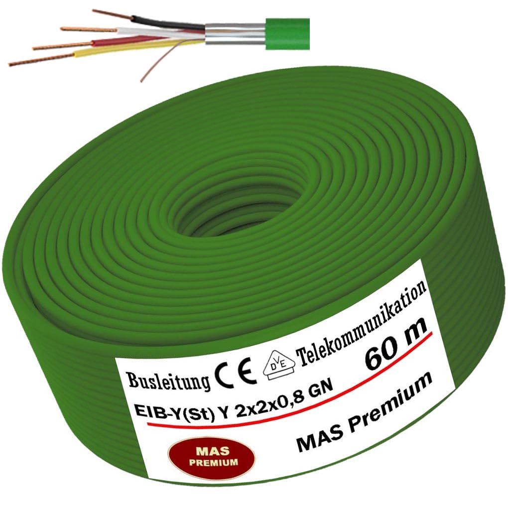 MAS Premium EIB-Y(St) Y 2 x 2 x 0,8 GN - Cable de autobús (5-250 m, 60 m)