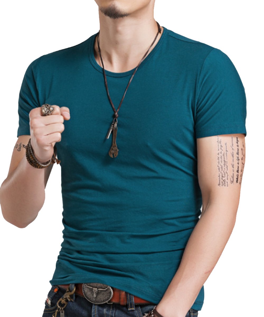 Men's Plain T Shirts Soft Body Breathable Tee Tops Pack