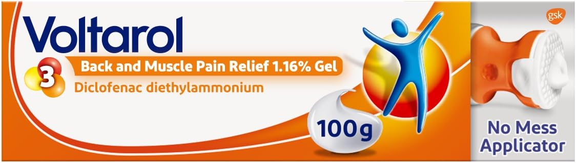 Back and Muscle Pain Relief Gel With No Mess Applicator, 100 g