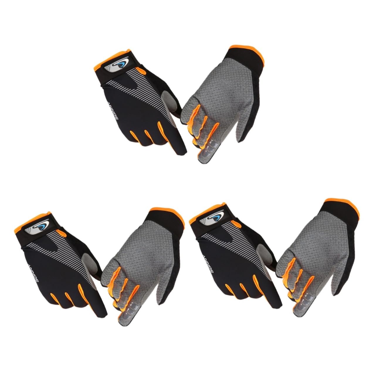 Sosoport 3 Stück Mountainbike Handschuhe Vollfinger Trainingshandschuhe Reithandschuhe