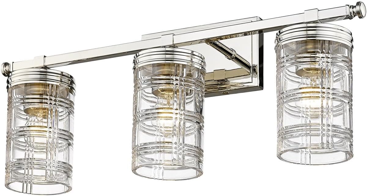 Z-Lite 344-3V-PN Archer Vanity, 3-Light 180 Total Watts, Polished Nickel