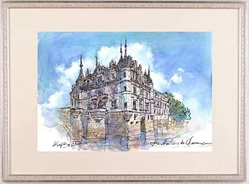 絵画 城 抽象画 風景 Amazon | 石井清 「シュノンソー城」 フランス 絵画 風景画 城