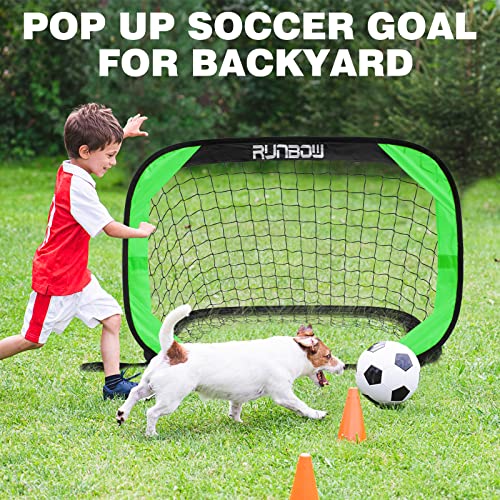 Runbow 3.3X2.2Ft Pop Up Portable Soccer Goal For Kids Children's Soccer Net Outdoor Fun In Backyard And Beach（3.3X2.2Ft, Green，1 Pack） #TOP7