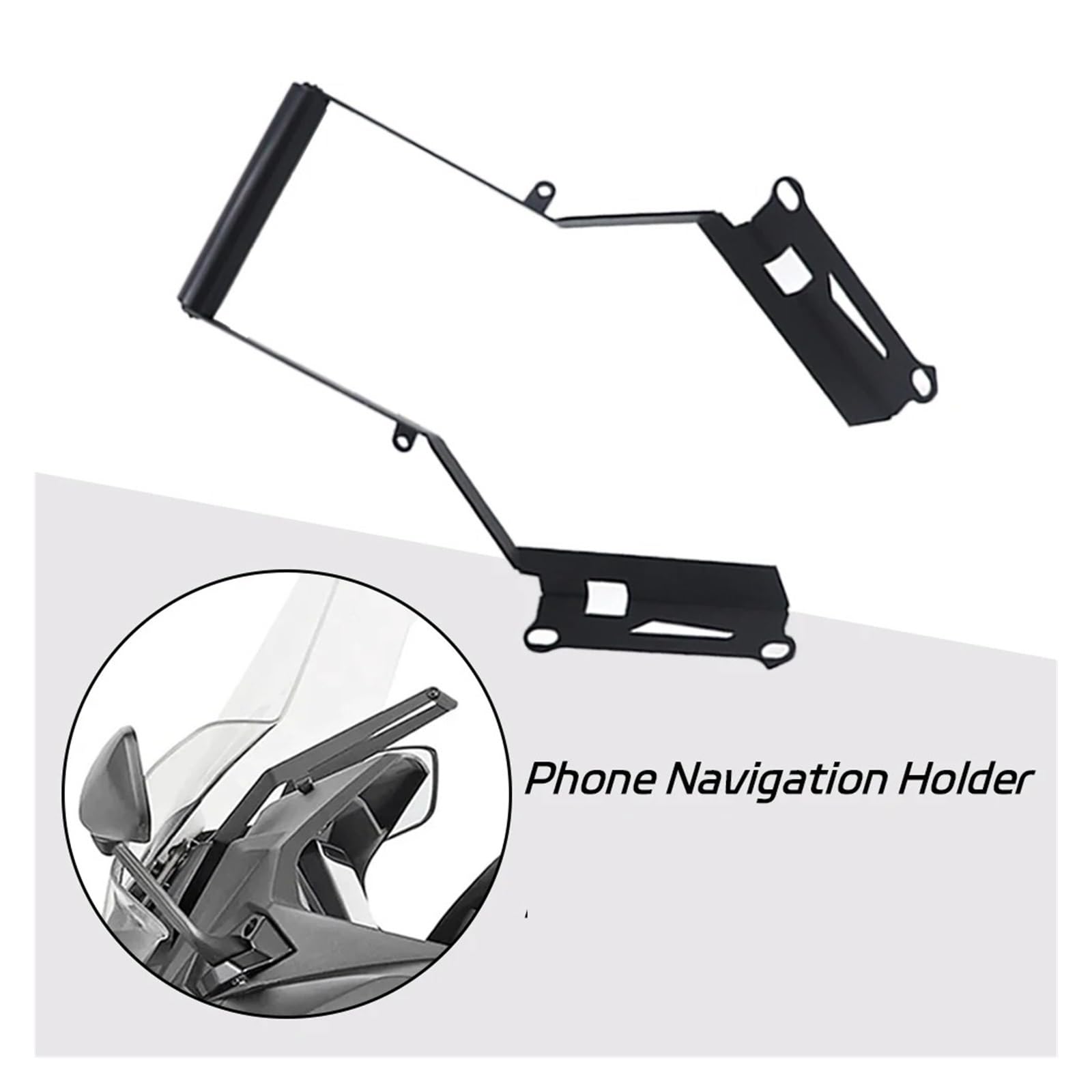 Barra Soporte Navegación para Forza 750 para NSS 750 2025-2026 Soporte para GPS Motocicleta Incluye Kit para Cámara Salpicadero para Teléfono Móvil(A)
