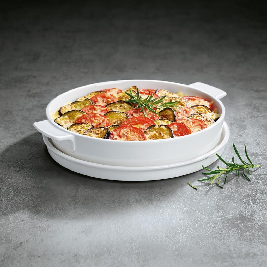 Villeroy & Boch Clever Cooking Round Baking Dish, 11 in, Premium Porcelain, White