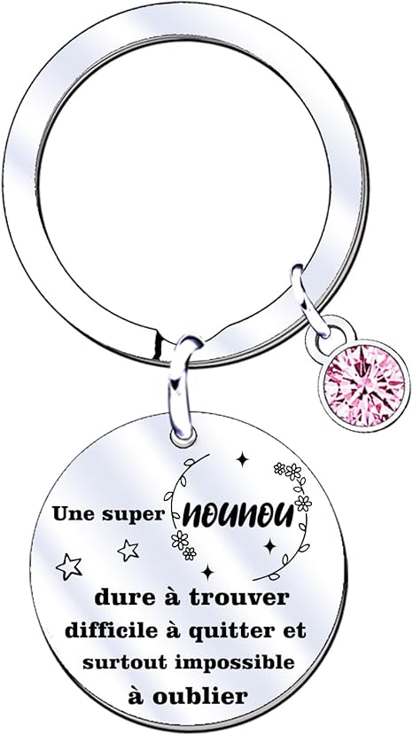 MNBVBV Porte Clés Nounou Cadeau Nounou Fin D'année Porte-clef Nounou