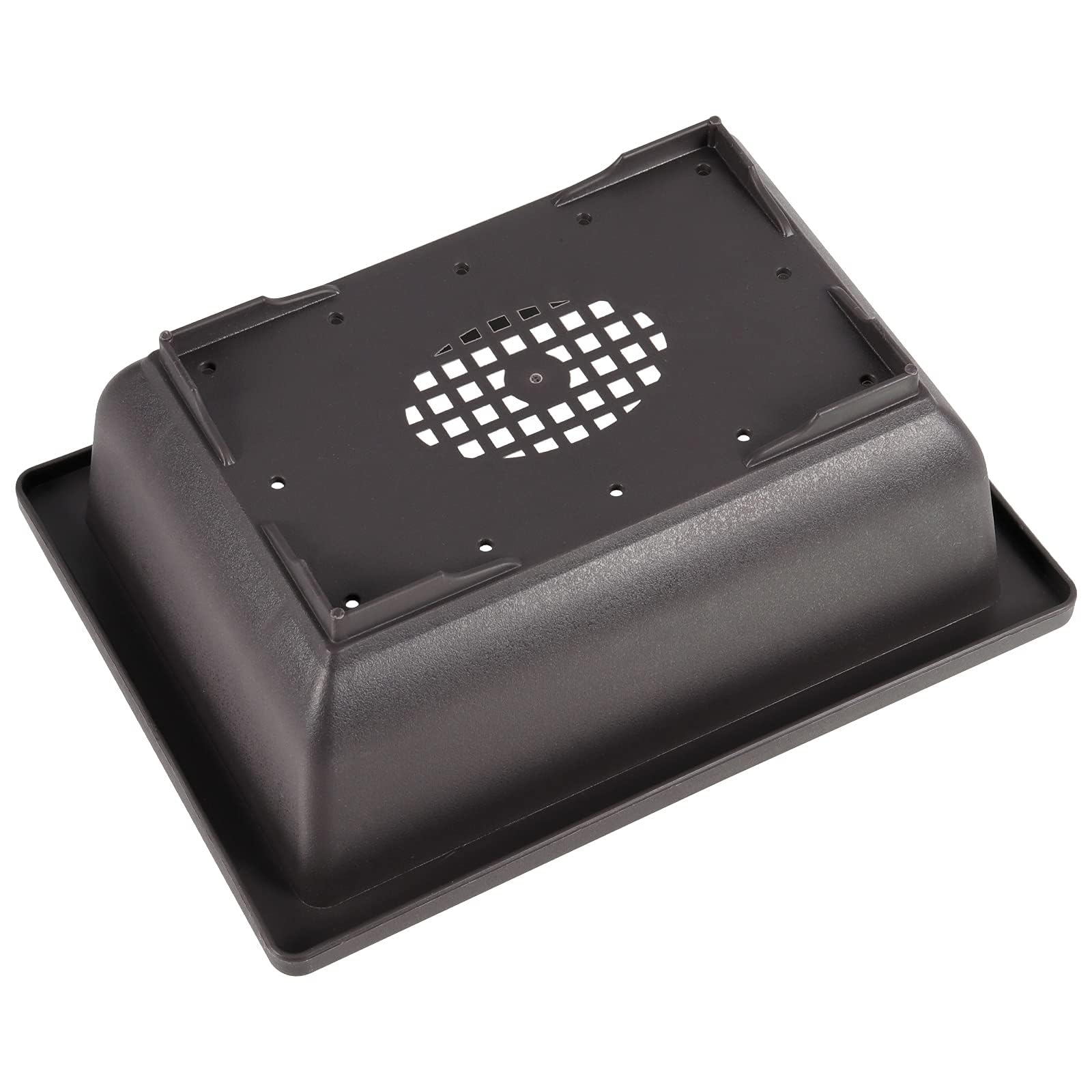 WONGWAI Lot de 20 pots rectangulaires en plastique pour bonsaï - 16,5 cm - Avec bacs d'humidité - Pour balcon, cour, patio, jardin, noir