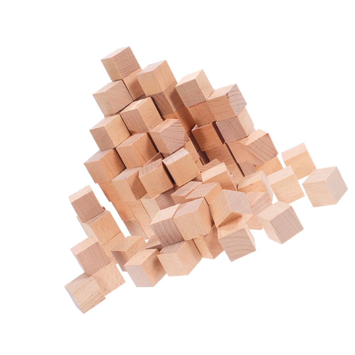 Cubes Bois Brut sans Toxines pour un Jeu d'Empilage Sécurisé des Enfants
