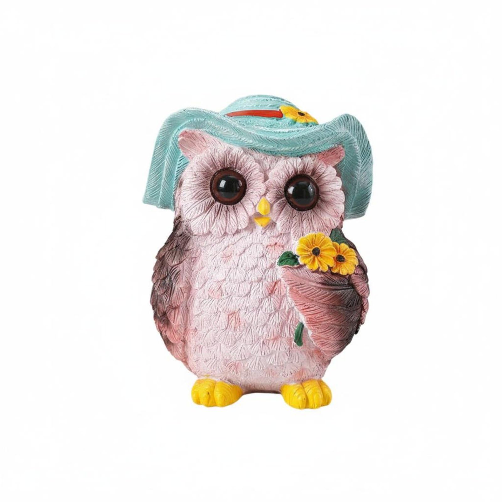 Figurine hibou en résine rose idée cadeau anniversaire originale