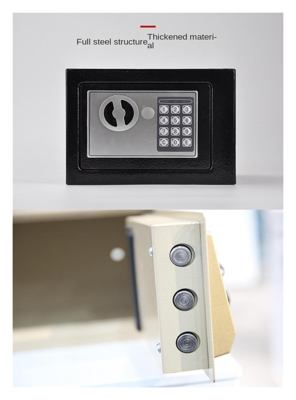 Caja fuerte para llaves al aire libre, Caja de seguridad digital Mini cajas fuertes de acero Banco de dinero Pequeño hogar Contraseña Clave Seguridad Caja de seguridad Mantener efectivo Documento de j