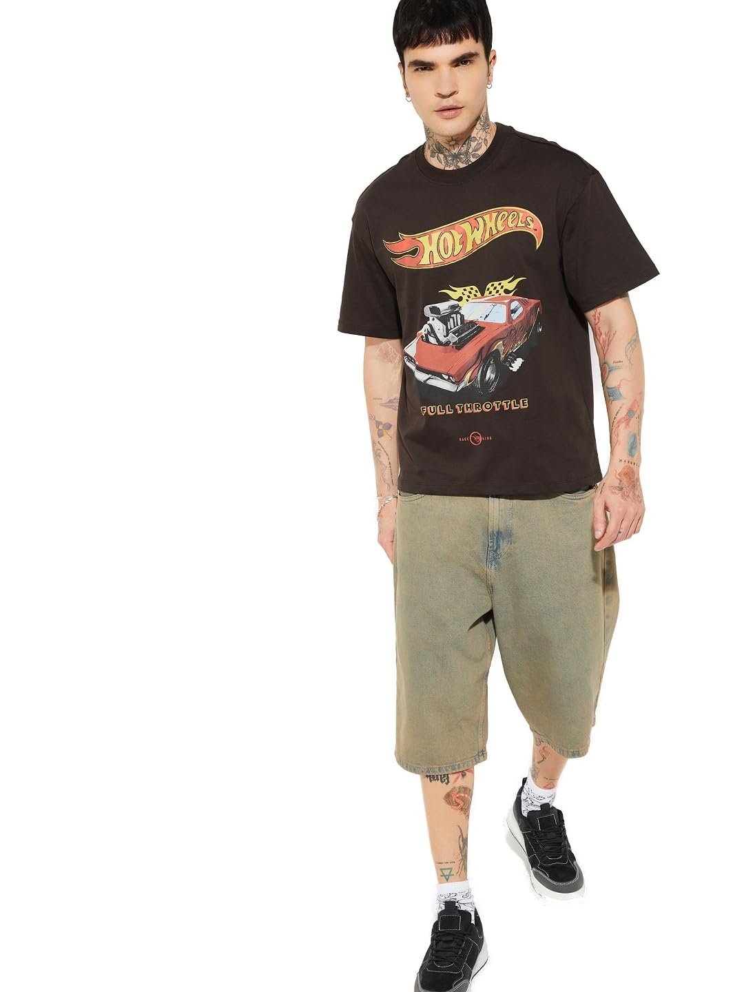 URB_N Men Hot Wheels Printed Oversized T-Shirt-image-17