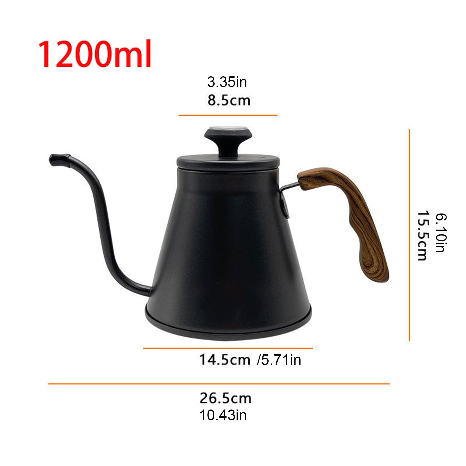 1.2L Verter Hervidor Café con Flujos Diseño Y Control Temperatura Ideal para Usuarios Café En Casa Y Profesional