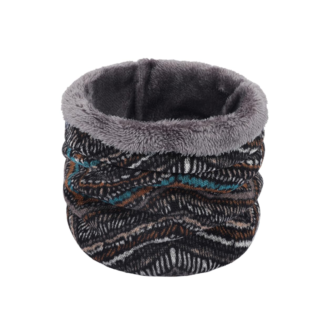 Holibanna Plush Bib Knit Fleece Loop Scarves Men Neck Warm Collar Knit Fleece Scarves Neck Warmer Scarf Hedging