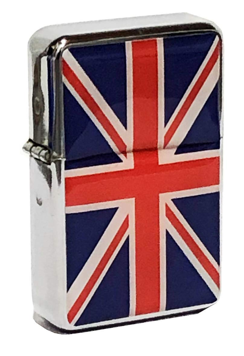 Elgate Silver Union Jack Windproof Lighter