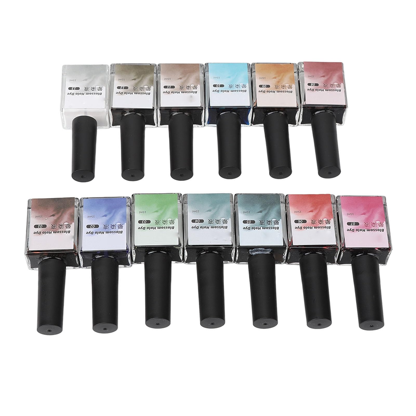EMUKOEP Set di Coloranti per Smalto per Unghie in Fiore 13 Colori per Sfumatura Professionale di Sfumature, Strumento per Manicure