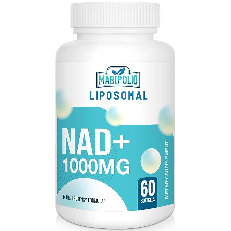 Maripolio Suplemento para energia com NAD+ lipossomal 1000 mg, 60 cápsulas moles
