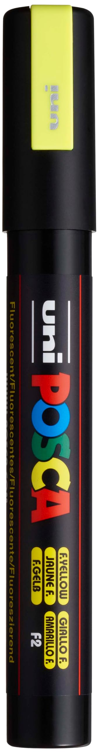 Uni Pc-5M Posca Marker Fluorescent Yellow