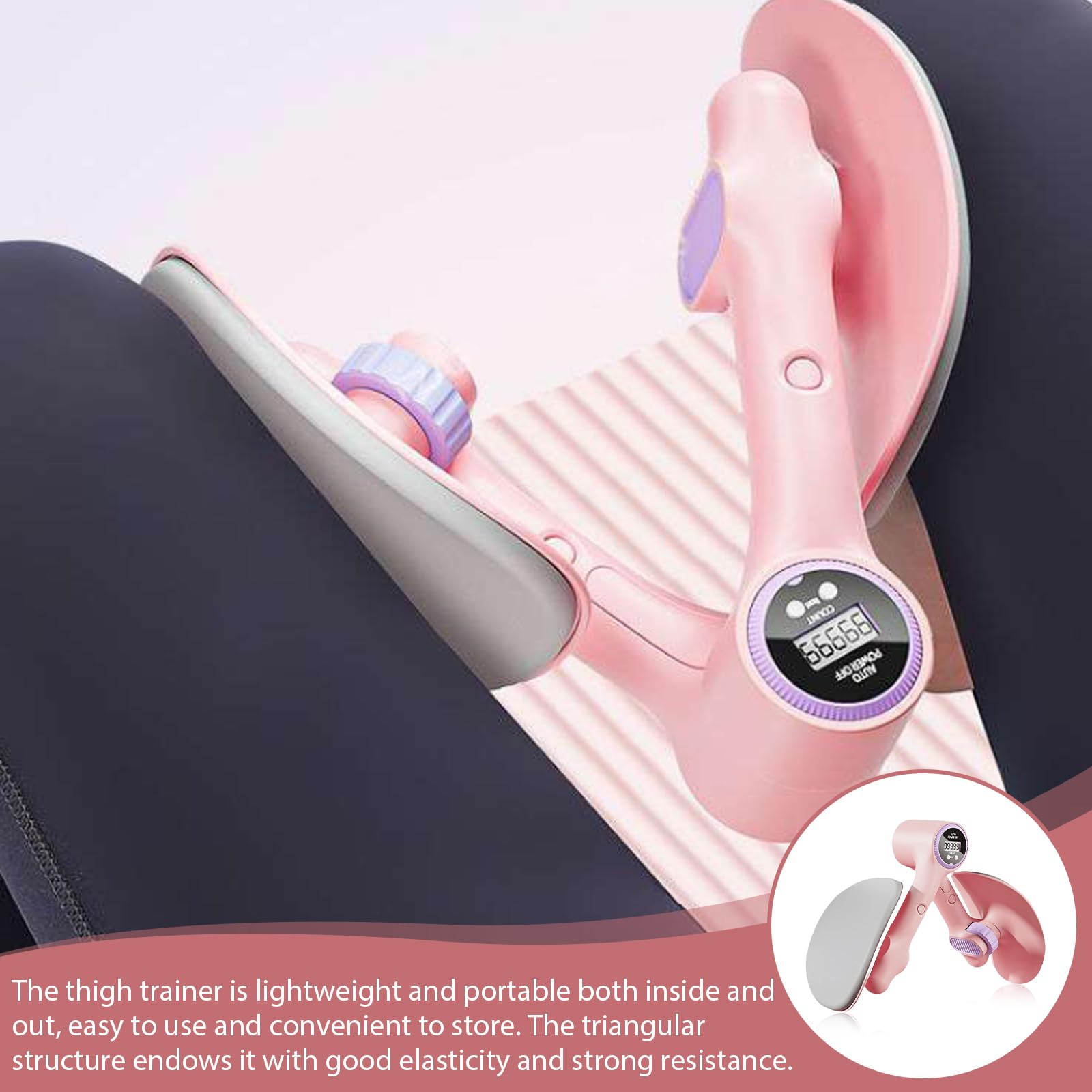Allenatore per cosce: Trainer per il pavimento pelvico per donna, allenatore per le gambe, pressa per glutei e gambe con funzione di conteggio, attrezzo per l'allenamento delle gambe per la