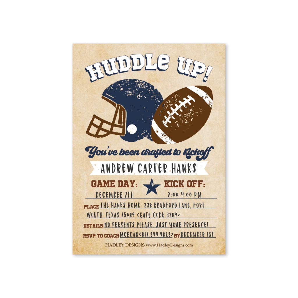 amazon-com-25-vintage-football-birthday-party-invitations-huddle-up-mvp-boy-girl-all-star-sport-team-game-day-theme-invite-for-kid-football-fan-tailgating-fantasy-team-draft-printable-template for Dallas Cowboys Party Invitations Free Printables Amazon.com : 25 Vintage Football Birthday Party Invitations, Huddle Up MVP Boy Girl All Star, Sport Team Game Day Theme Invite for Kid Football Fan, Tailgating Fantasy Team Draft, Printable Template : for Dallas Cowboys Party Invitations Free Printables