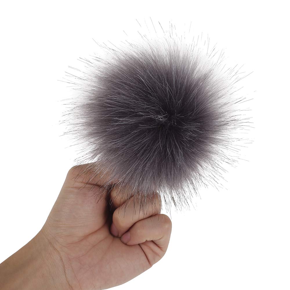 14/16/17 Centimetri FAI DA TE Naturale Vera Pelliccia Di Procione Pompon Soffici Vera Pelliccia Pompon Per Le Donne Di Inverno Cappello Berretti Berretto Lavorato A Maglia Skullies - Foto 9