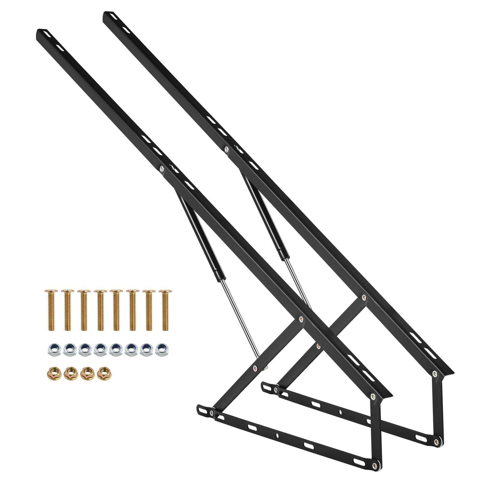 VEVOR Elevador de Cama Compatible de 150 x 200 cm Capacidad de 140 kg Kit de Hardware Mecánico de Cama Palanca Neumática Vertical de Lujo Soporte de Cama Resistente para Habitación de Invitados