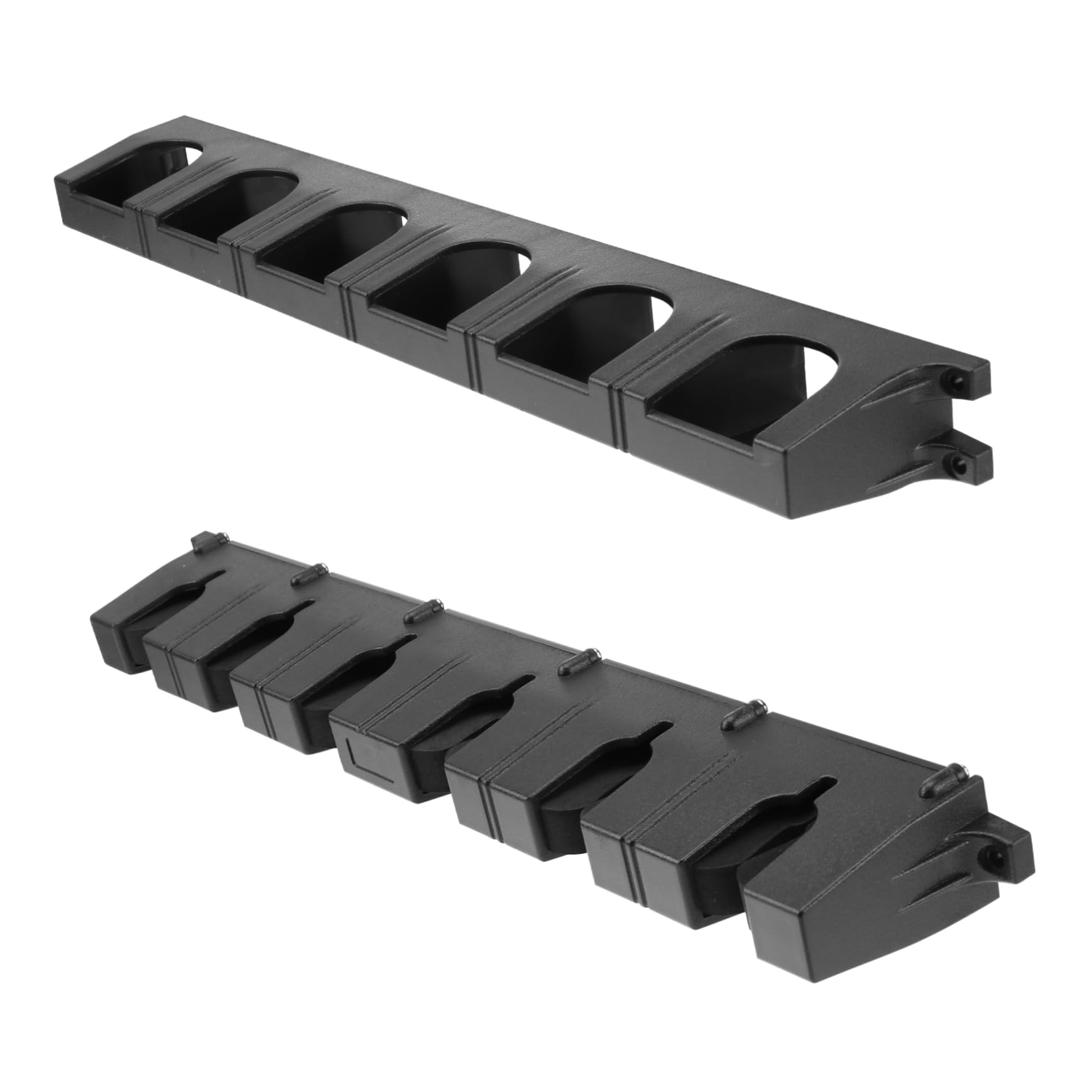 Mikikit Fishing Pole Rack 6 Slot Abs Plastic Holder Wall-mounted Fishing Rod Storage Easy Installation