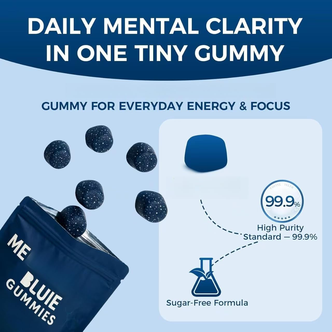 Caramelle gommose al blu di me, per un'energia duratura