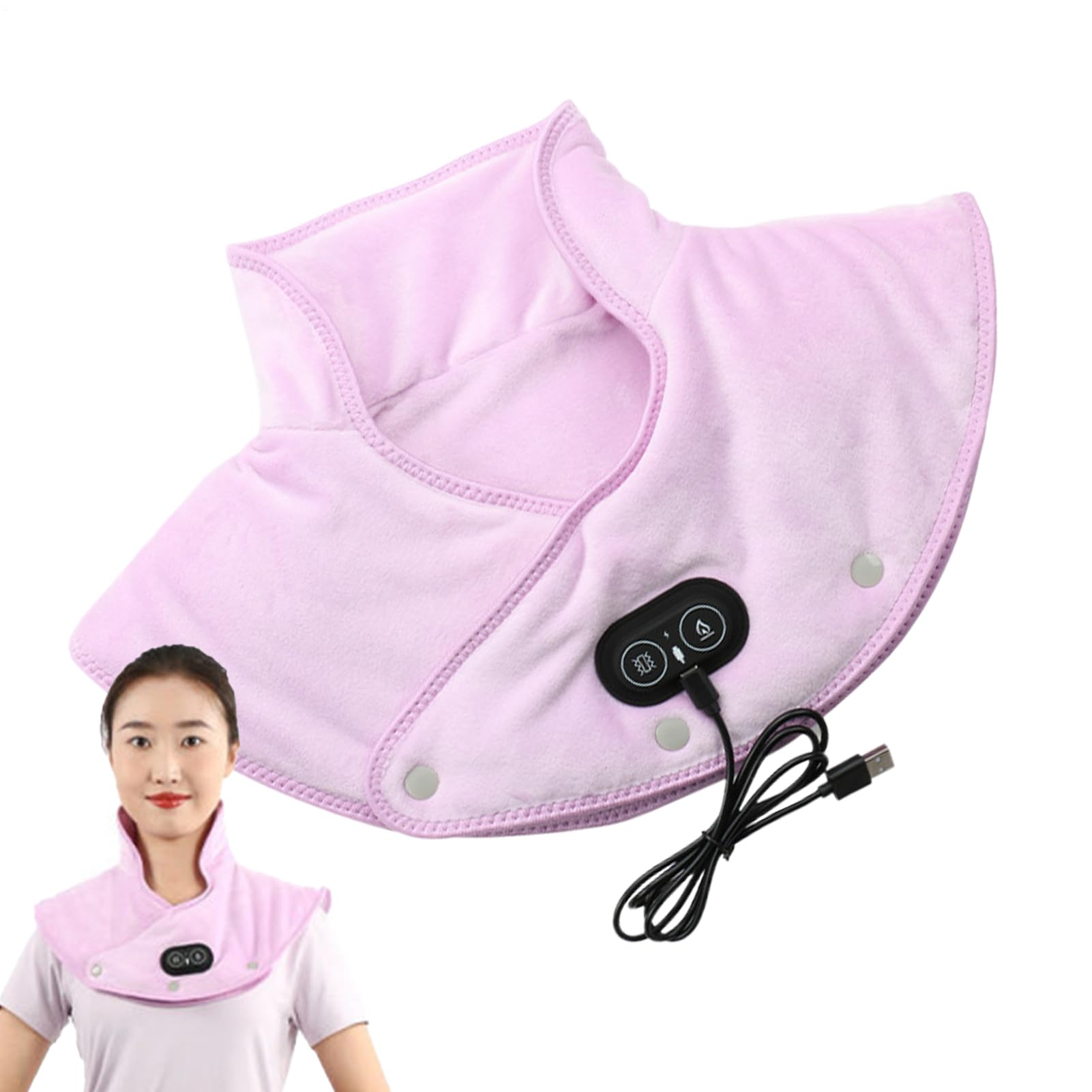 Cojín calefactor para cuello y hombros, almohadilla térmica para cuello y | Chal eléctrico calentado, señoras hombres,