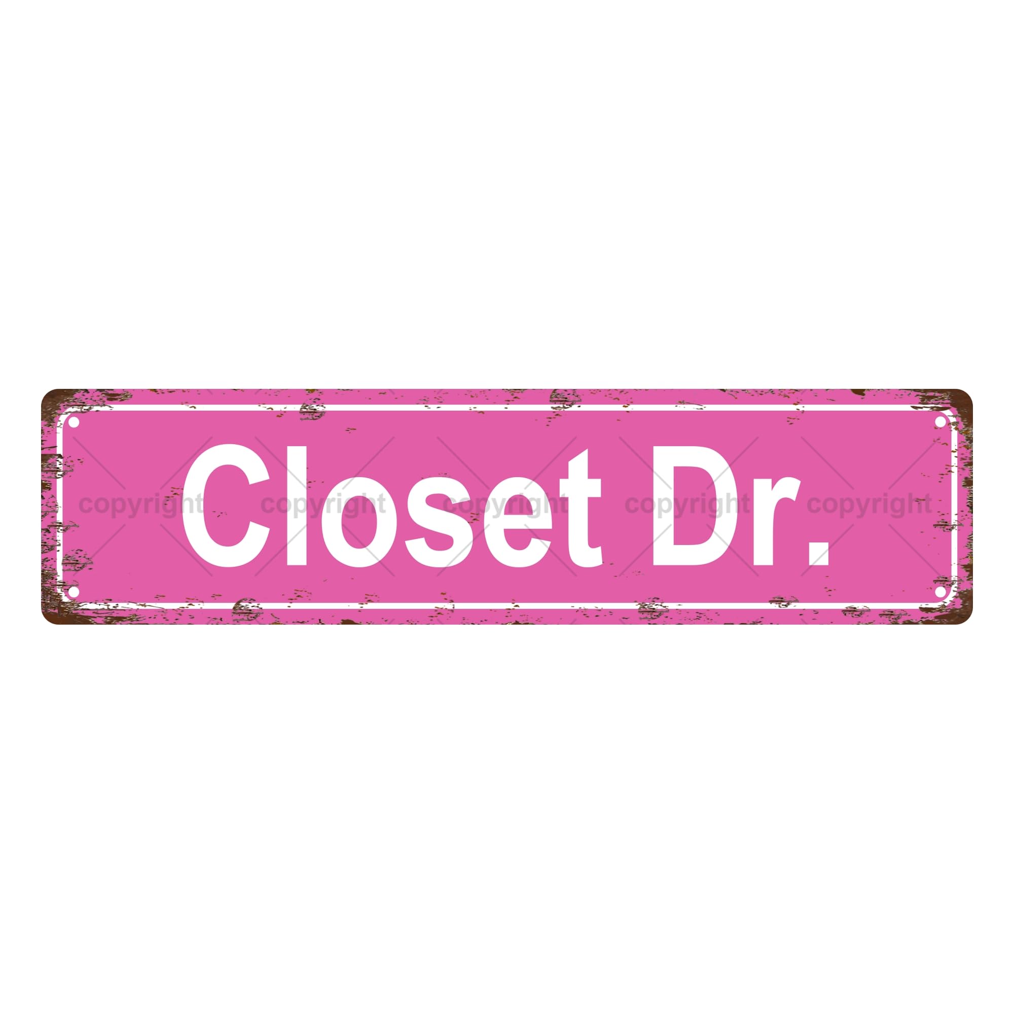 Closet DR Space Metal Tin Street Sign Bar Cafe Garage Cave Home Room Wall Bathroom Farmhouse Garden Porch Patio Decor,4x16 Inch