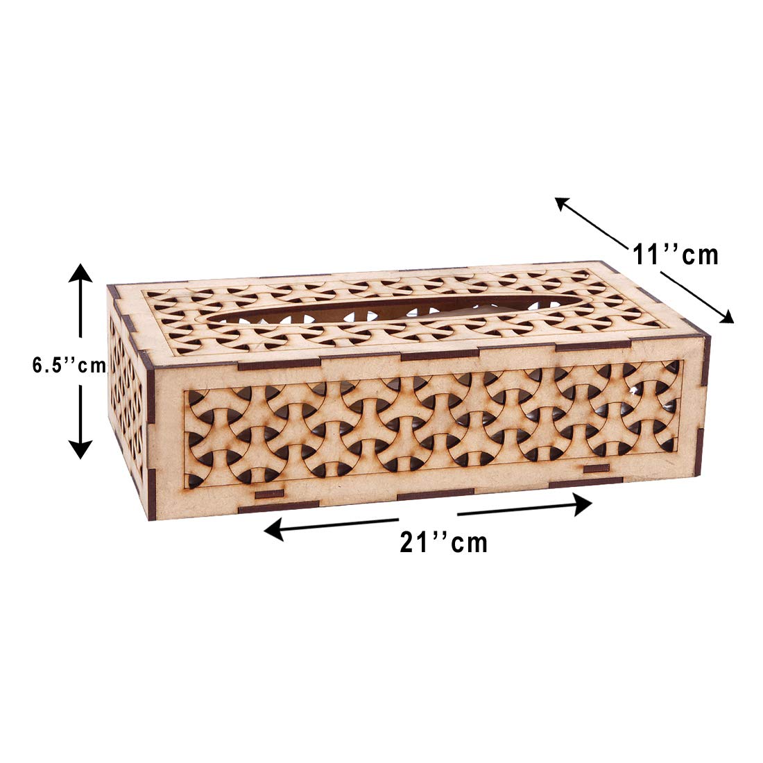 MS ENTERPRISE Wooden Tissue Paper Box Rectangular Shape Napkin Holder use for car,Home and Office (Brown A) 3