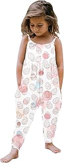 Mono de huevo de Pascua para niña, sin mangas, mono para niños, de verano, pantalones harén, dulce, lindo, elástico, cómodo, suave, transpirable, ocio, vacaciones, playa, Pascua