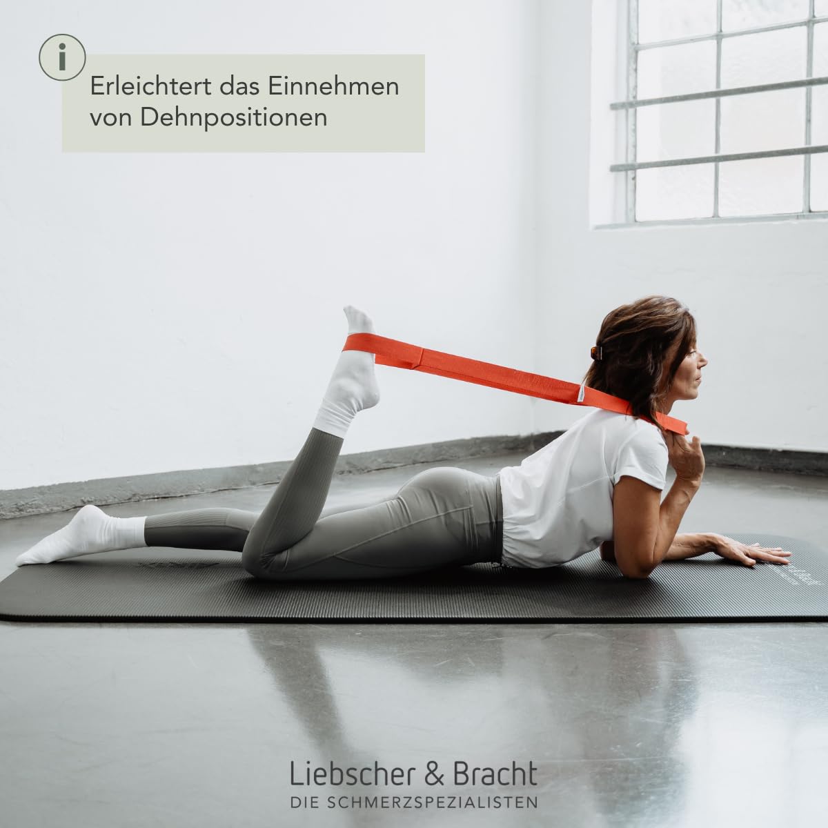 Liebscher & Bracht Original Schlaufe: erleichtert Übungen zur Engpassdehnung, Yogagurt für eine effiziente Schmerztherapie, Yoga und Faszien-Training, Baumwoll Band, Übungen in der App