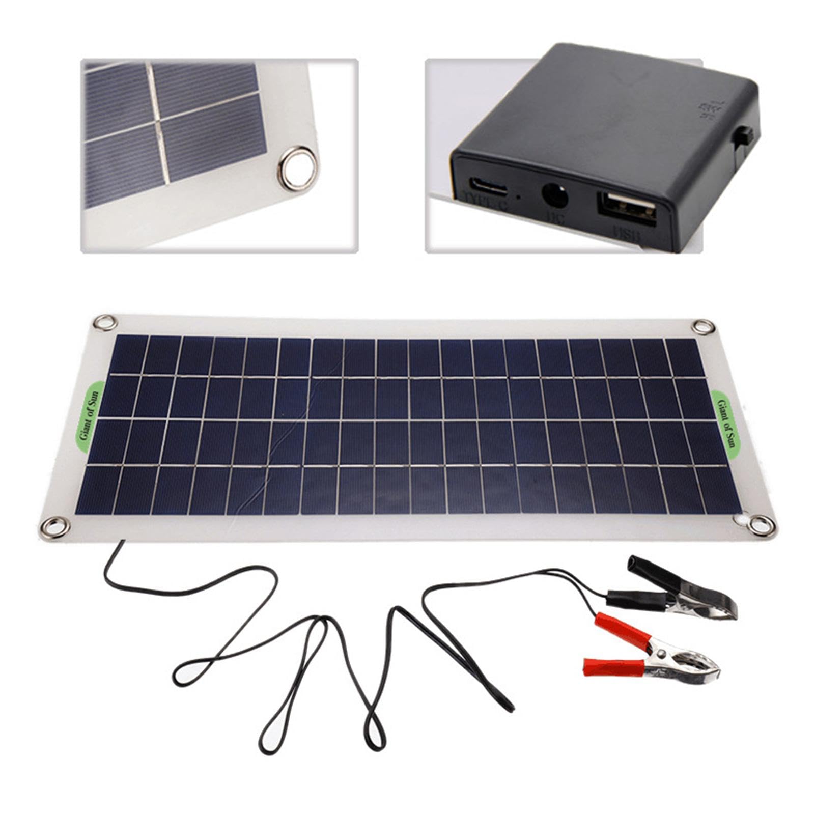 Pannello solare - Kit completo per energia solare da 1000 W con pannello solare e inverter | Modulo solare fotovoltaico monocristallino con inverter | Kit solare completo per veicoli automatici con