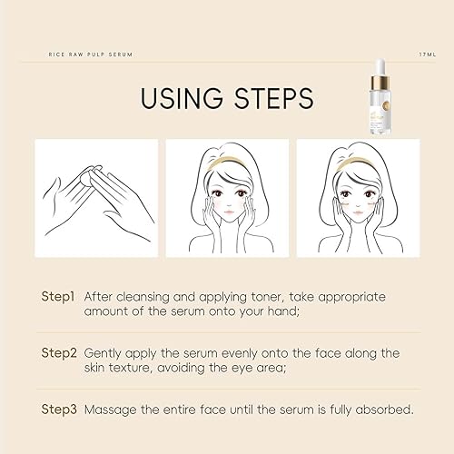 Miniatura 8 de Set de cuidado de la piel - Crema hidratante facial de arroz y suero de arroz (2 productos) hidratante para cara, objetivos hidratantes, sequedad,