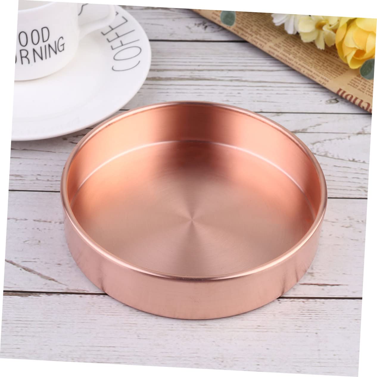 Vide-Poches Plateau Vintage Plateau En Laiton Bureau Rond Placement Des