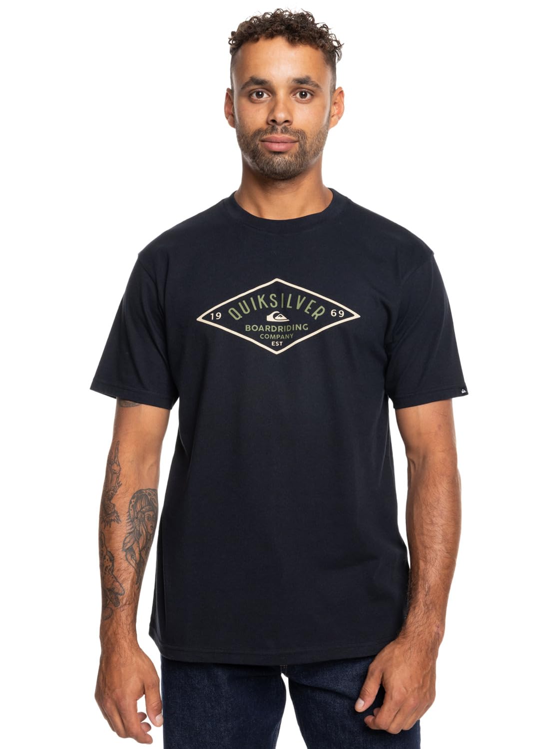 Quiksilver Short-Sleeved T-Shirt QS Diamond Logo SS Men Black XS
